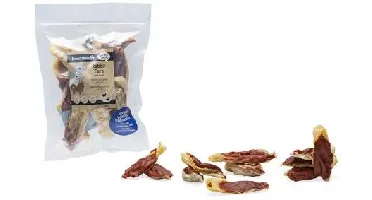 Beeztees hondensnack gevulde konijnenoren met eend 250g