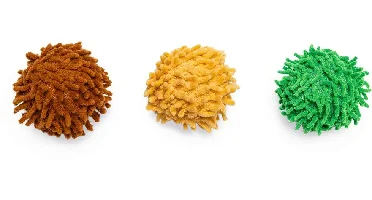 Beeztees kattenspeelgoed Jungle balls ruffles/pluche d4h4cm a3 3 kleuren