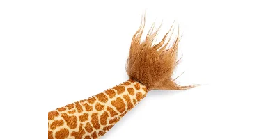 Beeztees kattenspeelgoed Jungle giraffe staart pluche 30x8x3cm bruin