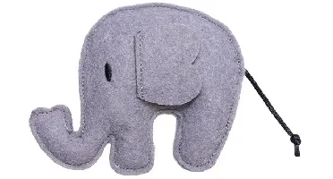 Beeztees kattenspeelgoed Jungle olifant Noddi vilt 15x8x2.5cm grijs