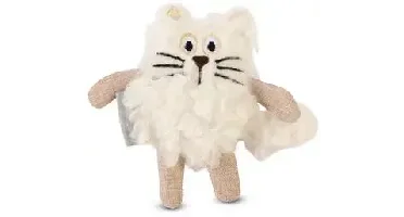 Beeztees kattenspeelgoed kat Feline polyester/catnip 15x10x3cm wit