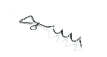 Beeztees vastlegspiraal metaal 41x8cm zilver