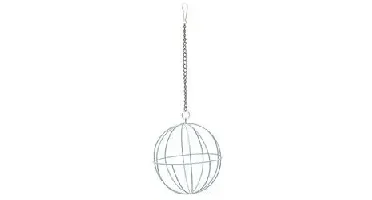 Beeztees voederbal knaagdier metaal 12x12x29cm zilver