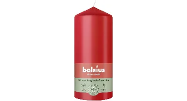 Bolsius stompkaars essentials 6.8x13cm delicate red