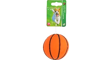 Boon hondenspeelgoed basketbal tpr+piep 8 centimeters ornj