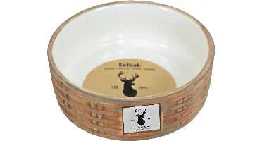 Boony "Est 1941" eetbak steen wicker sand, 12 cm