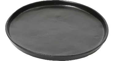 Decoris decoratiebord aluminium rond 35x2.5cm zwart