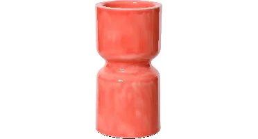 Decoris kandelaar deco 10.5x20cm koraal