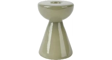 Decoris kandelaar glas deco 8x12cm groen