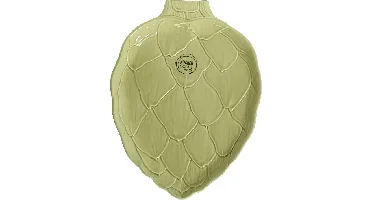 Decoris ontbijtbord keramiek artisjok 16.3x21.9x2cm groen