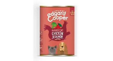 Edgard & Cooper Senior blik kip & zalm 400g