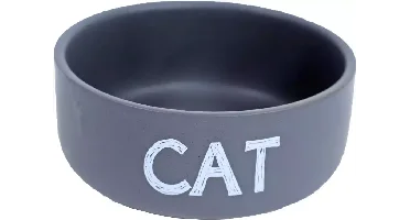 Eetbak steen kat d12cm mat grijs