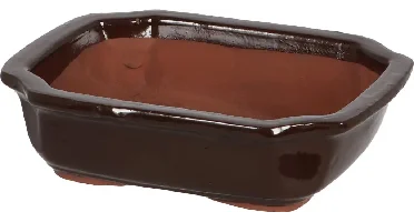 Esschert Design Pot Bonsai Rechthoekig S 20.5x14.8x5.6cm - Terracotta stijl voor je miniatuurbomen