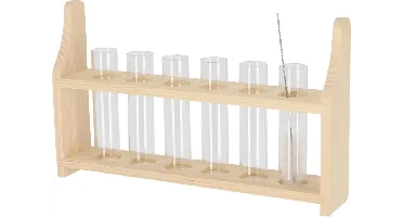 Esschert Design reageerbuisstandaard M - 6 glazen buisjes