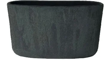 HS Potterie Avion bloempot keramiek 37x14x20cm antraciet