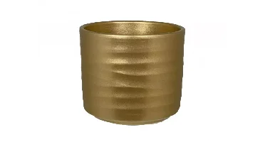 HS Potterie Berlin bloempot keramiek 14.5x12cm goud