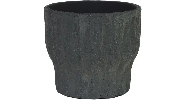 HS Potterie Vigo bloempot keramiek 35x32cm antraciet