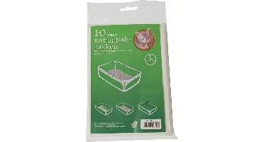 Kattenbakzak pak à 10 stuks, large. (50) 
Afmetingen: 50x20x37 cm.