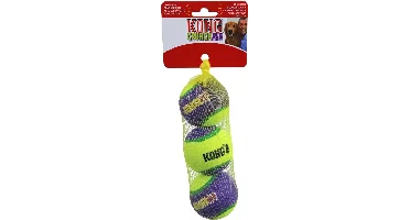 Kong hond Crunchair tennisbal, medium net a 3 stuks.
