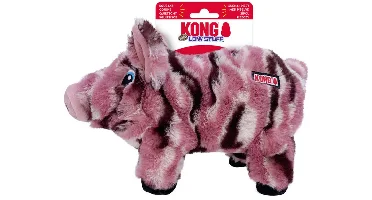 Kong hondenspeelgoed low stuff stripes pig medium
