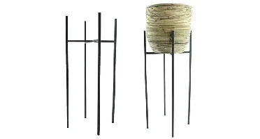 Metal stand black 25x25h55cm