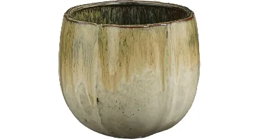 Mica Decorations bloempot corsica keramiek 36x34cm crème