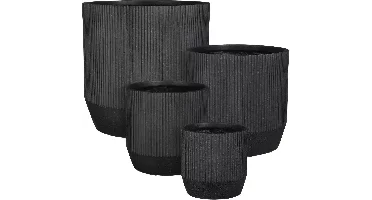 Mica Decorations bloempot Nuovo keramiek 30x30 cm zwart