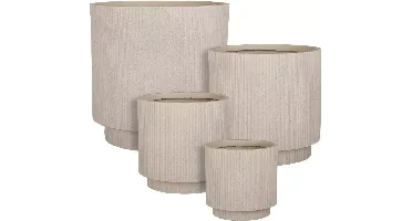 Mica Decorations bloempot quito keramiek 24x24cm creme