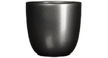 Mica Decorations bloempot Tusca rond 12x11 cm antraciet