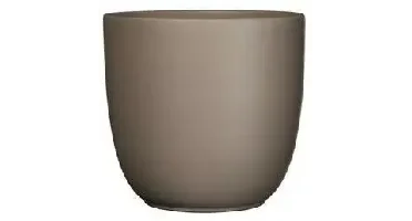 Mica Decorations bloempot Tusca rond 8,5x7,5 cm taupe mat