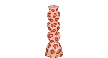 Mica Decorations kandelaar keramiek zarah 10x27cm licht roze