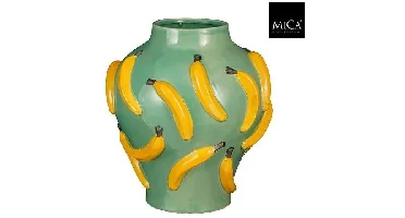 Mica Decorations vaas keramiek moza 34x37.5cm licht groen