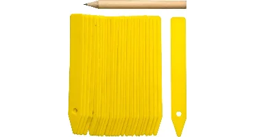 Nature Plantenetiketten kunstof+potlood 10cm