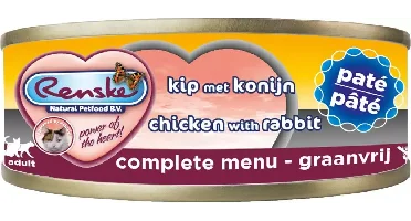 Renske graanvrije kattenpaté kip & konijn 70g