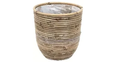 Rotan Ballon plantenmand 20x19cm