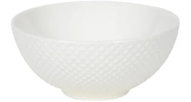 Schaal porselein diamant 15.5x7cm wit