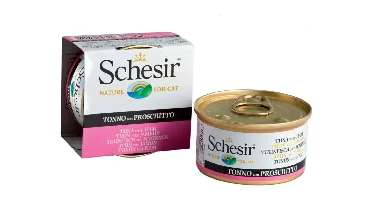 Schesir kattenvoer in gelei tonijn & ham 85g