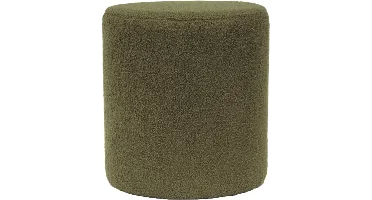 Unique Living poef polyester teddy 35x38cm winter green