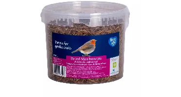 Vogebescherming Nederland Gedroogde meelwormen emmer 900g 5l