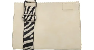 Zebra merel schoudertas crème