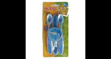 Nûby Zachte en warmtegevoelige lepel - 3 stk - 3m+