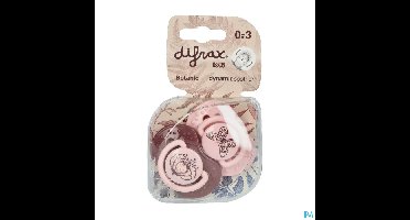 Difrax Fopspeen Dynamic Botanic Pink&purple 0-3m 2