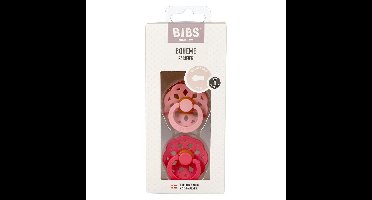 Bibs 1 Fopspeen Boheme Duo Dusty Pink&coral