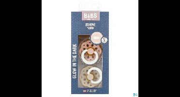 Bibs 2 Fopspeen Boheme Duo Glowdark Blush&vanilla