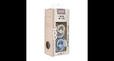 Bibs 2 Fopspeen Studio Duo Block Baby Blue