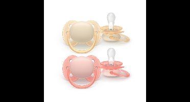 Philips Avent Fopspeen +0m Soft Roze/beige 2
