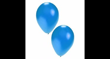 10 stuks metallic blauwe ballonnen 36 cm