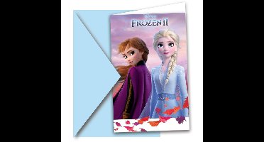 12x Themafeestje Disney Frozen 2 uitnodigingen