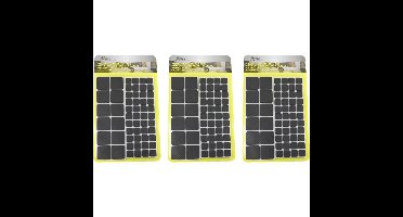 168x benson antikras rubber - zwart - meubelvilt - 168-delig - antikras viltjes