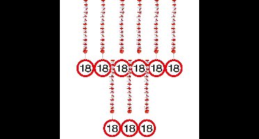 18 jaar Rotorspiralen - 9x stuks - verjaardag versiering plafond - verkeersborden